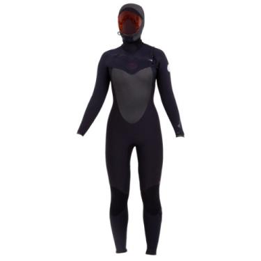 Imagem de Rip Curl Roupa de mergulho feminina com zíper 5/4, preto, 48