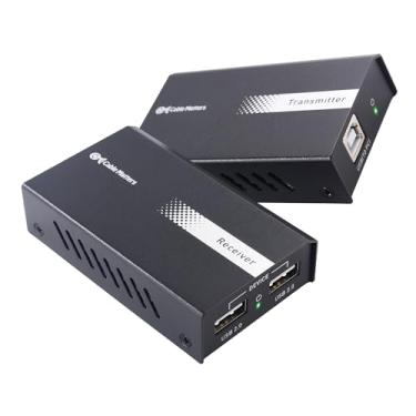 Imagem de Cable Matters Extensor USB sobre Ethernet com 2 portas USBA de até 50 metros - Suporte completo USB 2.0 extensor USB sobre Cat6 para teclado, mouse, webcam