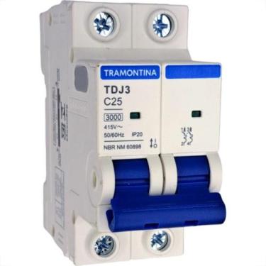 Imagem de Disjuntor Tramontina ''Din'' Bipolar 25A. C - TRAMONTINA ELETRIK
