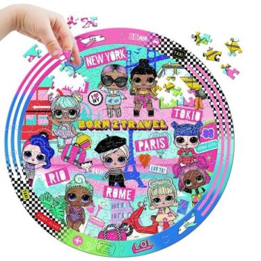 Imagem de Puzzle Play Lol Surprise Quebra Cabeça Redondo 214 Peças - Elka Brinqu