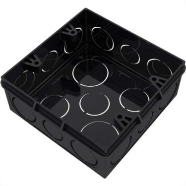 Imagem de Caixinha Luz Plastica 4X4 Tigre Preta Pesado  - Kit C/12