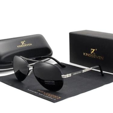 Imagem de Óculos polarizados anti-reflexo para homens estilo piloto - KINGSEVEN,