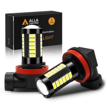 Imagem de Lâmpadas LED Super Brilhantes Alla Lighting H8 H11 para Faróis de Nebl