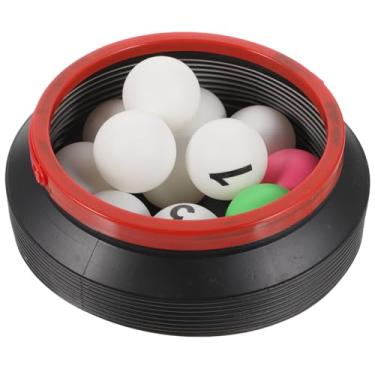 Imagem de Amosfun 13 peças de bolas de bingo numeradas para substituição de bolas de pingue-pongue bolas de tênis de mesa para decoração de festa de jogo com balde de armazenamento