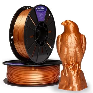 Imagem de Filamento PLA V-Silk High Speed 1Kg 1,75mm Efeito Seda Impressora 3D FDM Voolt3D (Cobre V-Silk)