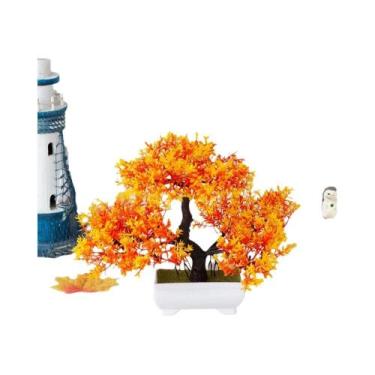Imagem de Mini Bonsai Artificial em Vaso de Plástico - Decoração para Mesa e Jar