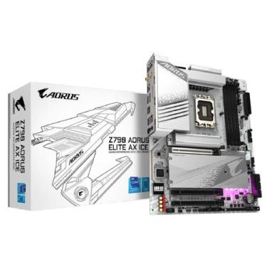 Imagem de Placa Mãe Gigabyte Z790 AORUS ELITE AX ICE, Chipset Z790, Intel LGA 17