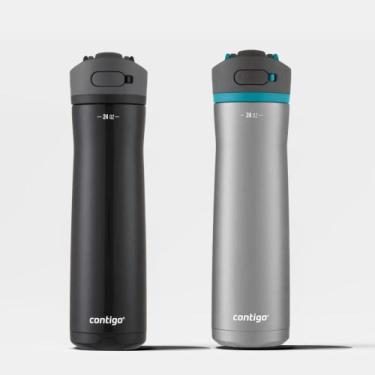 Imagem de Kit com 2 Garrafas Térmicas Ashland Chill AUTOSPOUT Black e Azul Conti