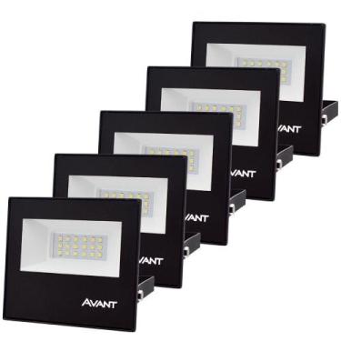 Imagem de Refletor de LED 20W 6500K Branco Bivolt com 5 Unidades AVANT - 001088,