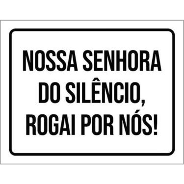 Imagem de Kit 3 Placas Nossa Senhora Do Silêncio 36X46