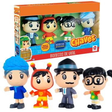 Imagem de Bonecos Turma Do Chaves Chapolin Professor Girafales Chiquinha Brinquedo Decorativo Para Colecionar- Líder Brinquedos