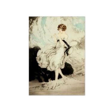 Imagem de MUHJDYC Louis Icart Quadros-famosas impressões em tela - decoração sala de estar quarto casa-reprodução (gosta ou não) 30 x 40 cm - 12 x 16 in sem moldura