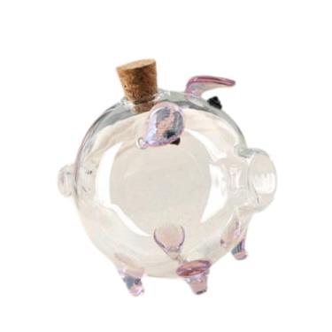 Imagem de Ｂｅｓｇａ Transparente Cofrinho Garrafa de Armazenamento Arte Artesanato Claro para Meninos E Meninas Economizando Dinheiro Jar Caixa para Sala de Jantar Deskto, violeta, Tamanho real