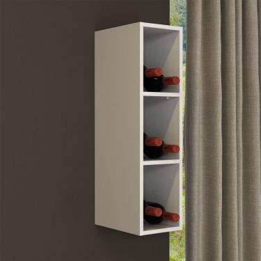 Imagem de Armário Aéreo Cozinha 20 Cm 2 Prateliras 100% Mdf Cz3318 Branco - Tecno Mobili