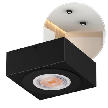 Imagem de Spot Mini Plafon Interno Sobrepor Direcionável LED Integrado 7W MF271 (Preto (Branco Quente))