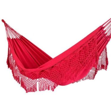 Imagem de rede de dormir descanso casal algodão gigante reforçada 300kg - REDES,