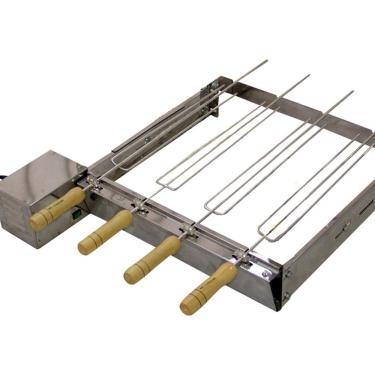 Imagem de Kit Giratório BaixoChurrasqueira em Inox 3 Espetos Bivolt