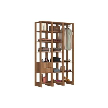 Imagem de Closet Multi Yes Com Cabideiro 2 Gavetas E 14 Prateleiras Nova Mobile Montana