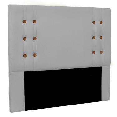 Imagem de Cabeceira Queen 1,60M Genova Linho Rústico Cinza Claro