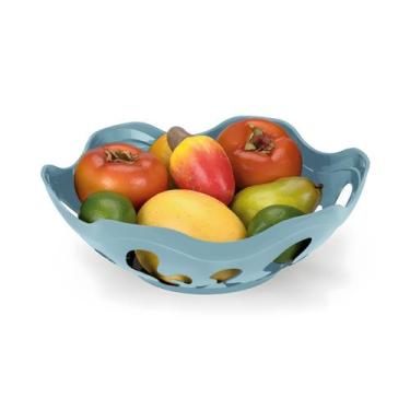 Imagem de Fruteira de Mesa Vazada Plástica Decorativa Moderna Resistente Multius