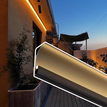 Imagem de Perfil de LED Luzes externas Luzes de parede do teto ao ar livre Difusor de iluminação LED, luminárias de luminária de teto de parede para teatro de escritório, perfil de led de gotas de ped