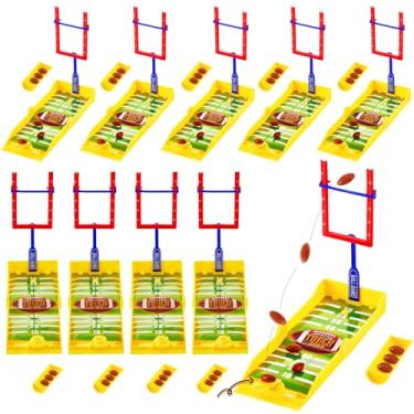 Imagem de Halloscume 10 Sets Mini Football Game Desktop Football Games Field Goal Football Table Game with Foam Football Goal Post, Bases, Football, Catapults Finger Board Games for Sports Party Office Gifts
