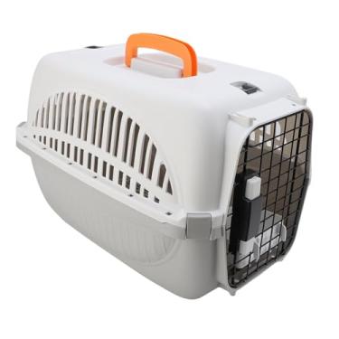 Imagem de Transportadora de Cães, Transportador de Animais Pet Pet Plástico Caixa de Transporte de Animais de Estimação Crate Crate Crate de Treinamento Com Amplo Espaço para Visitas Ao Ar (GREY)