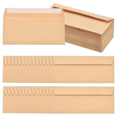 Imagem de PATIKIL Pacote com 100 envelopes de negócios marrom nº 10, envelopes coloridos autoselados tamanho carta para convites de escritório de correspondência, 10 x 23 cm