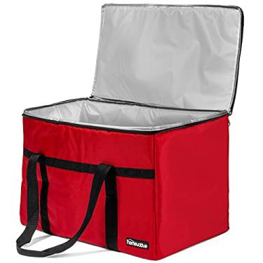 Imagem de Bolsa térmica de nylon para entrega de alimentos e reutilizável da HomemvacIVE XL – Para buffets, restaurantes, motoristas de entrega, Uber Eats, Grubhub, Postmates, envio, Instacart e mais, 55,88 cm x 35,56 cm x 33 cm