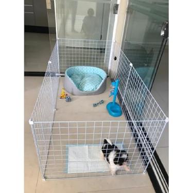 Imagem de Cercado para Cães de Pequeno Porte 60×60×120cm – Estrutura Metálica, Seguro e Ideal para Ambientes Internos