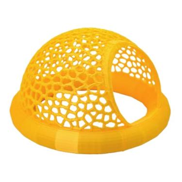 Imagem de Generic Alimentador de caverna flutuante para camarão Betta, rede para aquário, rede para guppies, pequenos peixes tropicais, decoração de aquário de pesca, Amarelo