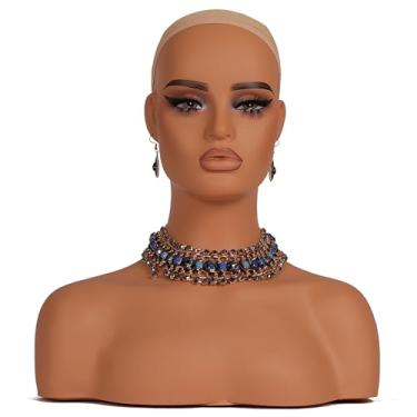 Imagem de L7 MANNEQUIN Cabeça de Modelo Feminina Americana Europeia, Adereços de Exibição, Cabeça de Manequim com Ombros, Busto (Dc Th Mazi)