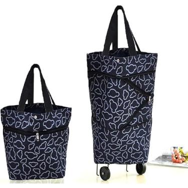 Imagem de Carrinho De Compras, Saco Dobrável Do Trole, Saco De Compras Dobrável Sobre Rodas, Saco De Compras Reusável, Saco De Supermercado, Caixa De Carrinho Com Rodas