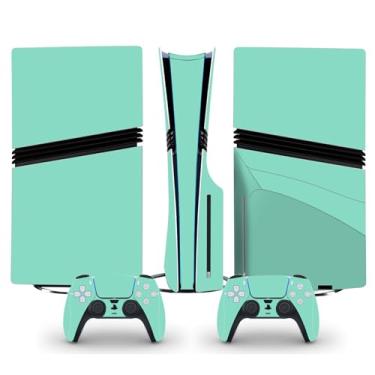 Imagem de Skin Sticker for PS5 Pro Disc Edition, Vinyl Decal Protective Cover Wrap for Game Console and Controller (Green)