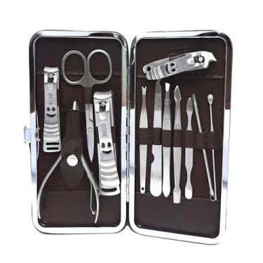 Imagem de Estojo kit Manicure Unissex Alicate cutícula cortador Unha - Luatek