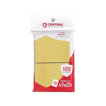 Imagem de Shield Matte Standard Cor Amarelo Pastel Fosco Sleeve com 100 Protetores de cartas cartinhas para TCG Magic, K-POP, Dorama e outrs Cardgames