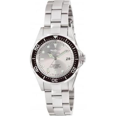 Imagem de Invicta Relógio masculino Pro Diver de aço inoxidável com mostrador prateado de quartzo, prata (modelo: 10662), Prata, One Size, 10662