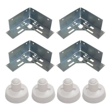 Imagem de Kit 4 Salva Gabinete +  4 Pés Nivelador Lavadora Universal
