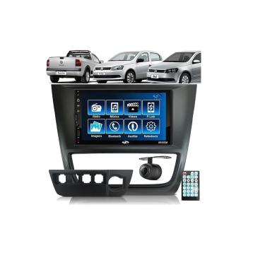 Imagem de Kit Multimídia Gol Voy Saveiro G6 2013 / 2016 Mp5 Bt Usb FM SD Espelhamento
