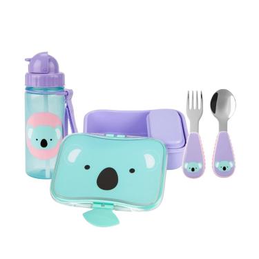 Imagem de Kit Passeio com Garrafa Flip + Lancheira + Talheres Zoo Koala - Skip Hop