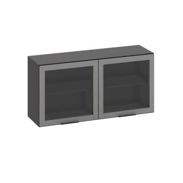 Imagem de Armário Aéreo 2 Portas de Vidro 120cm Etna - SSX Multicoisas - Poliman