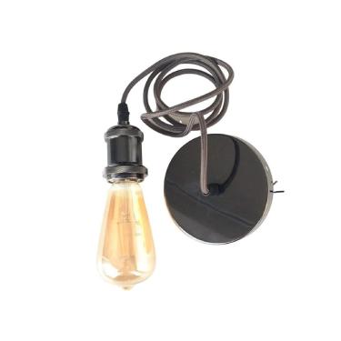 Imagem de Kit 2 Pendente Fio Soquete Preto Perola Ali83 + Lampada