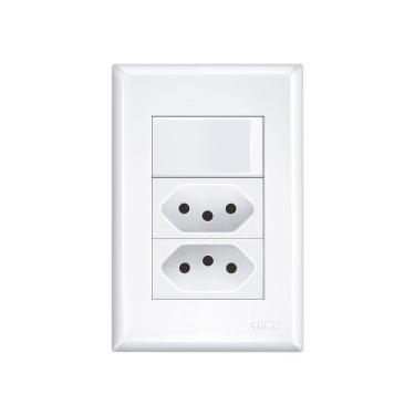 Imagem de Interruptor Simples E Tomada Dupla 2P+T 20A Fame Evidence Co