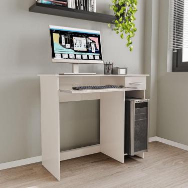 Imagem de Escrivaninha Politorno Siena 2 Gavetas MDP Pintura UV Base Teclado Compacta