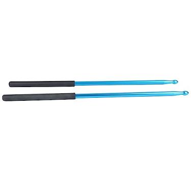 Imagem de Metal Drumstick Anti Slip Aluminum Aluman Drum Stick Drum Sticks Classic Sticks Non Slip Bust Stick Percussion Instrument para bateria eletrônica Jazz bateria 2pcs (W119 Blue)