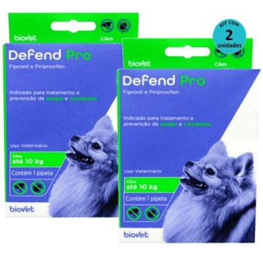 Imagem de Defend Pro Cães até 10Kg Prevenção de Pulgas e Carrapatos em Cães kit 