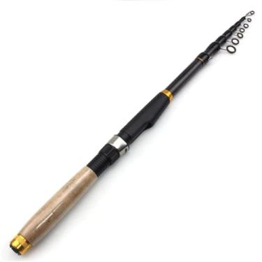 Imagem de Varas de pesca de viagem vara de pesca giratória 1,8 m 2,1 m 2,4 m 2,7 m 3,0 m 3,6 m vara de pesca telescópica curta portátil acessórios de pesca