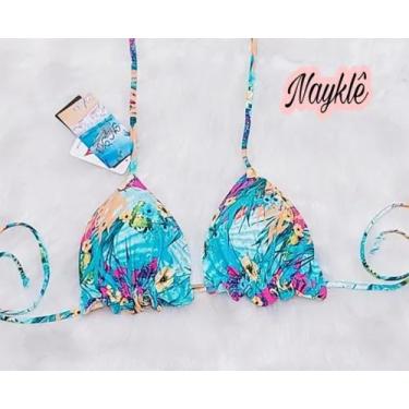 Imagem de Top Cortininha Com Babadinho - Nayklê Moda Praia , Floral, P