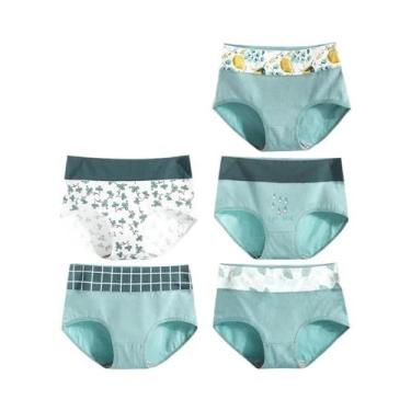 Imagem de Conjunto De Calcinha De Algodão De Cintura Alta Para Mulheres, Roupa Í