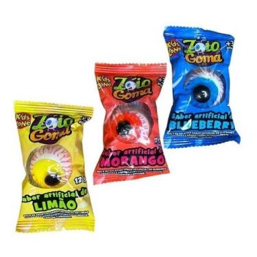Imagem de Kit c/ 2 Bala Divertida Gelatina Olho Zoio Goma - Kids Zone